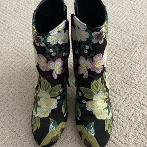 Embroidered booties